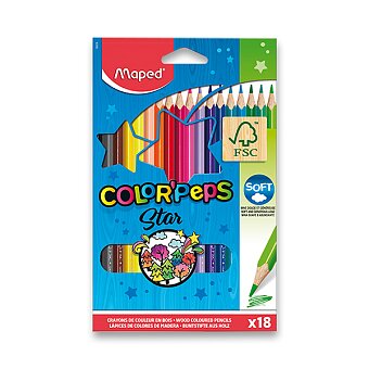 Pastelky Maped Color'Peps - 18 barev