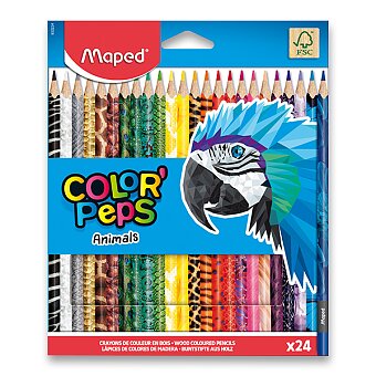 Pastelky Maped Color'Peps Animals - 24 barev