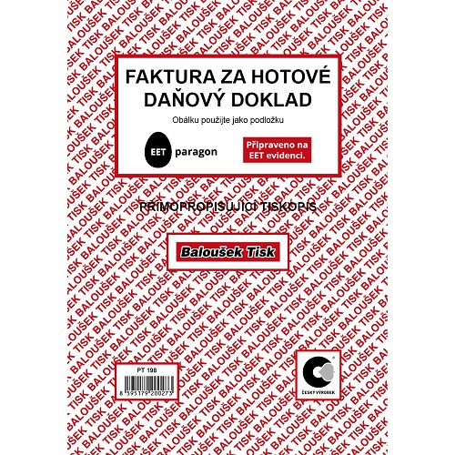 PT198-Faktura za hotové - daňový doklad A5