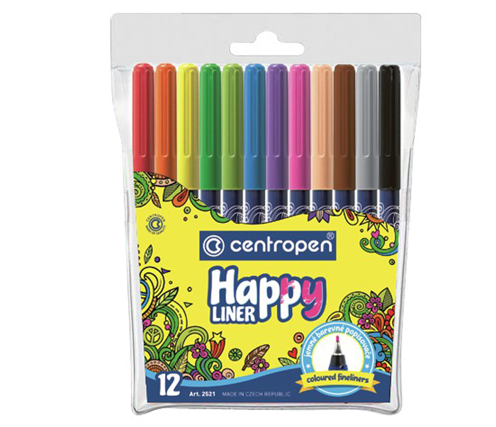 Popisovač CENTROPEN 2521/12 sada HAPPY LINER