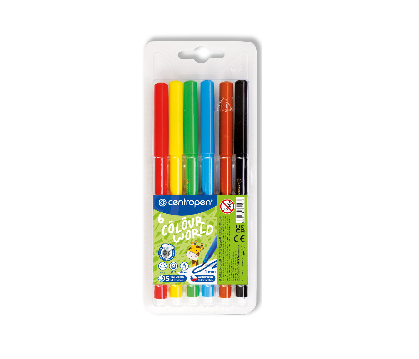 Fix CENTROPEN 7550/ 6 barev trojhranné
