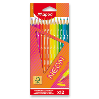 Pastelky Maped Neon - 12 ks 