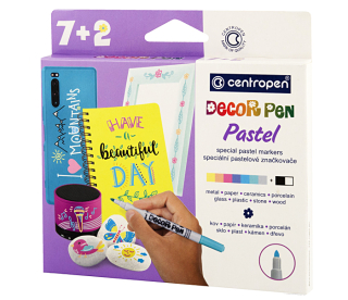 Popisovač CENTROPEN 2738/8+1 DECORPEN PASTEL